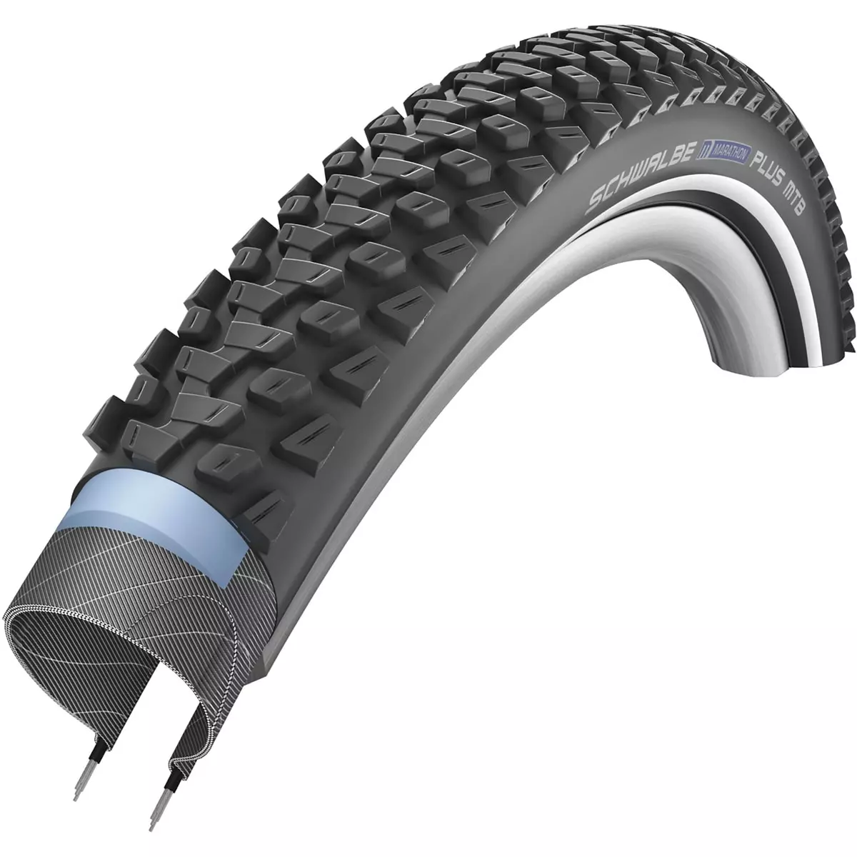 Schwalbe MARATHON PLUS MTB Performance Line Mountain Bike Dæk HS 468, Clincher Dæk 3 Schwalbe MARATHON PLUS MTB Performance Line Mountain Bike Dæk HS 468, Clincher Dæk