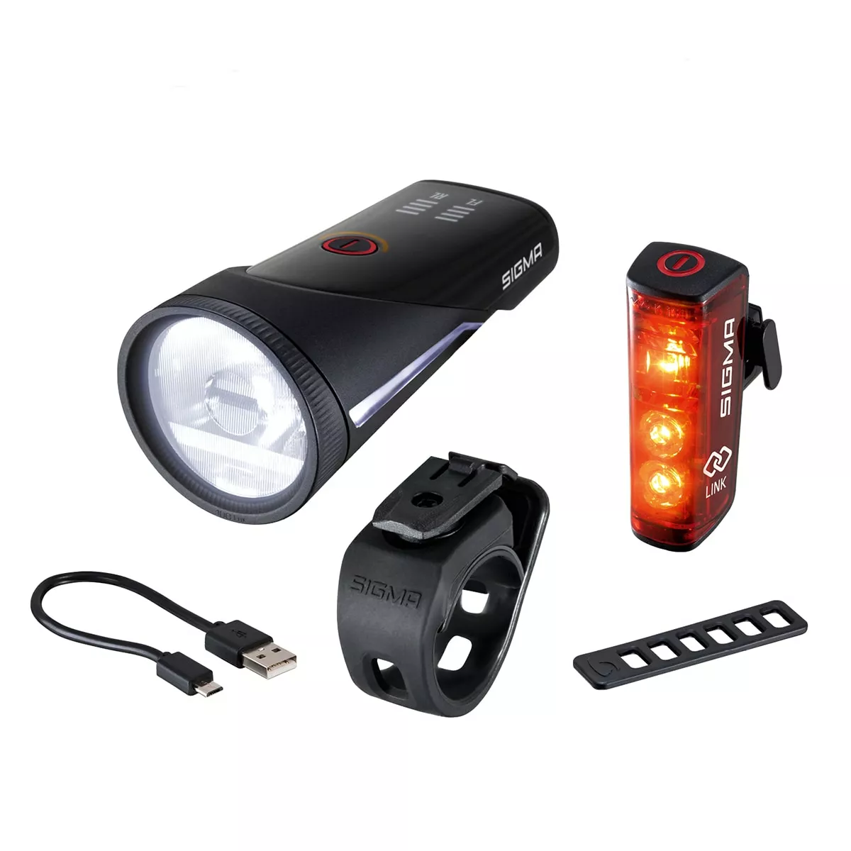 SIGMA AURA 100 LINK USB LED Front Light/BLAZE LINK USB Battery-powered Rear Light With Brake Light Kit 8 SIGMA AURA 100 LINK USB LED Front Light/BLAZE LINK USB Battery-powered Rear Light With Brake Light Kit - Billede 6