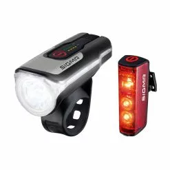 SIGMA AURA 80 USB LED Front Light/BLAZE USB Battery-Powered Rear Light With Brake Light Kit