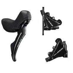 Shimano 105 ST-R7020 STI Brake/Shift Lever Combination With BR-R7070 Disc Brake On Front + Rear